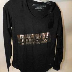 Words Count Long Sleeve Hoodie Exhale/Inhale